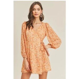 Lush orange floral dress